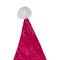 19" Fuchsia Pink Paillette with White Trim Adult Santa Hat